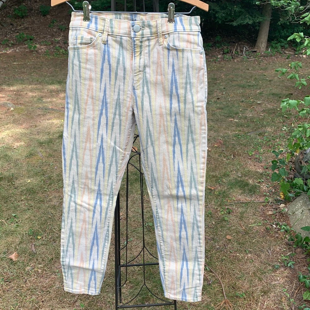 Ann Taylor Loft striped skinny jeans
